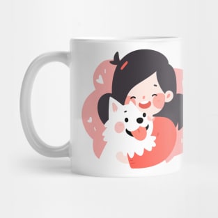 Just a Girl and her dog illustration III Mug